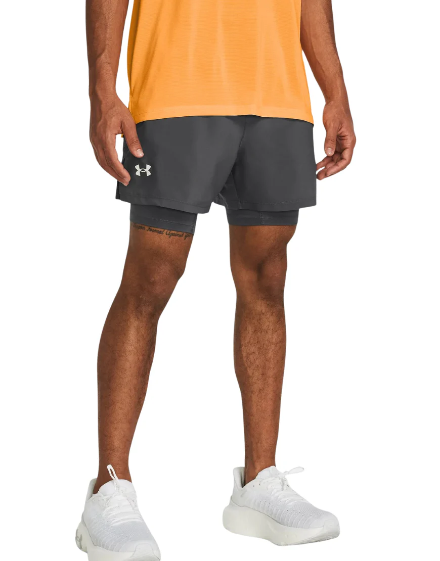 Men's Launch 5'' 2-In-1 Shorts :Dark Grey - Image 2