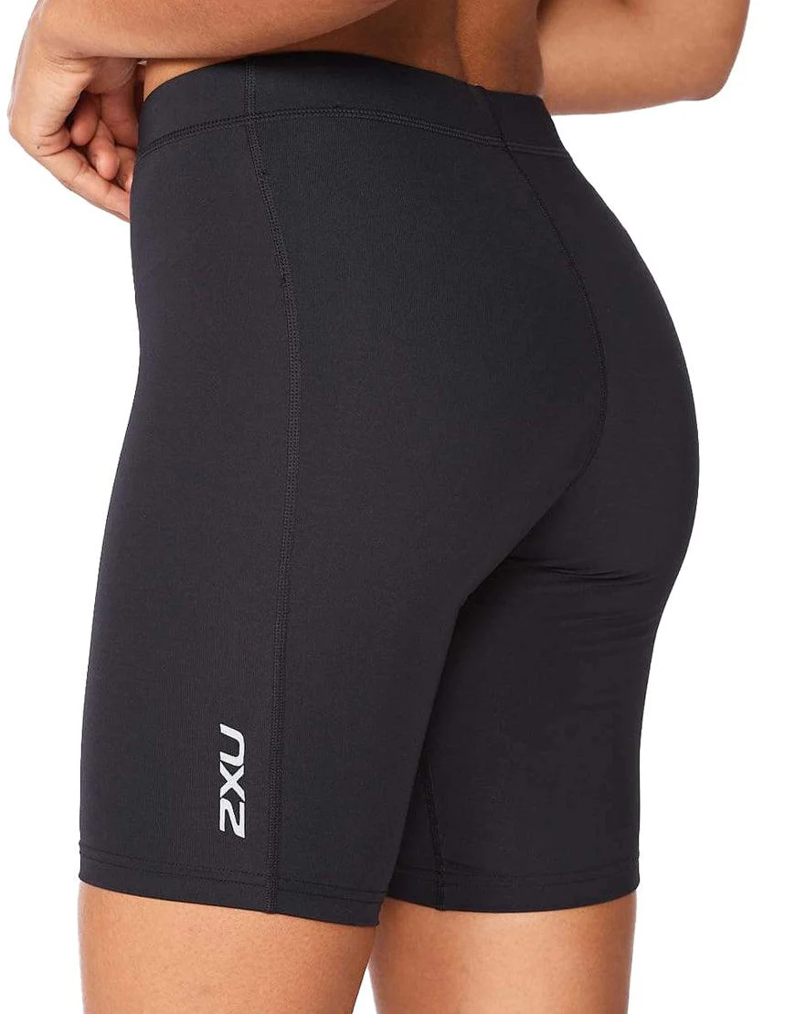 Women's 2XU Core Compression Shorts :Black | Silver - Image 3