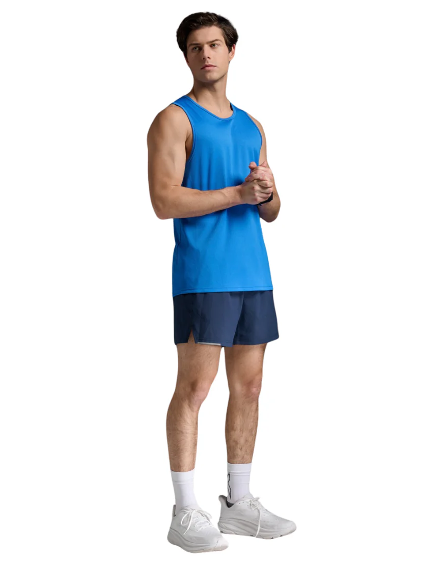 Men's 2XU Aero Running Tank Top :Nebula | Black - Image 3