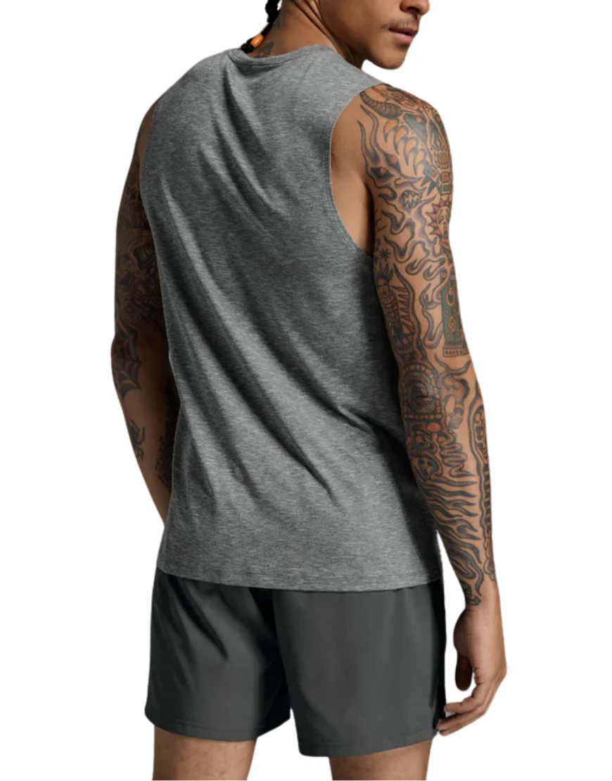 Men's 2XU Motion Tank :Harbor Mist | Black - Image 2