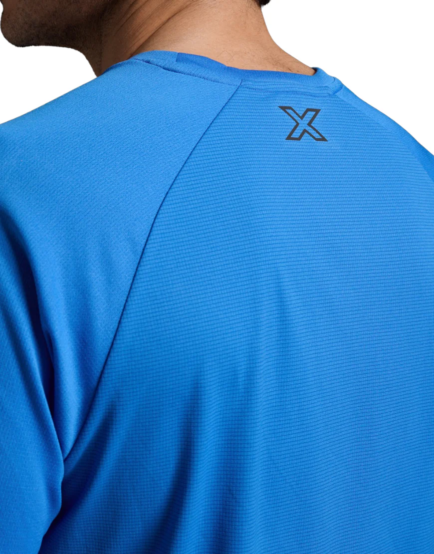 Men's 2XU Aero Running Tee :Nebula | Black - Image 4