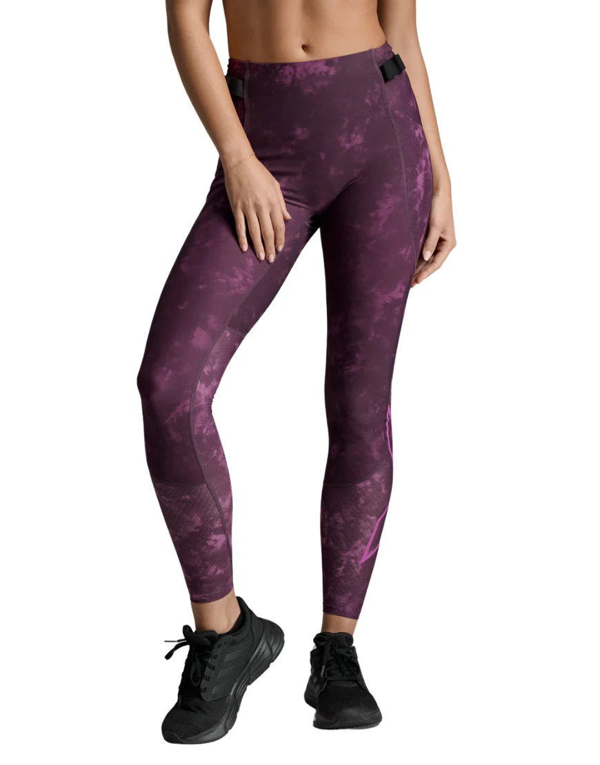 Women's Aero Mesh Hi-Rise Compression Tights :Scatter Port