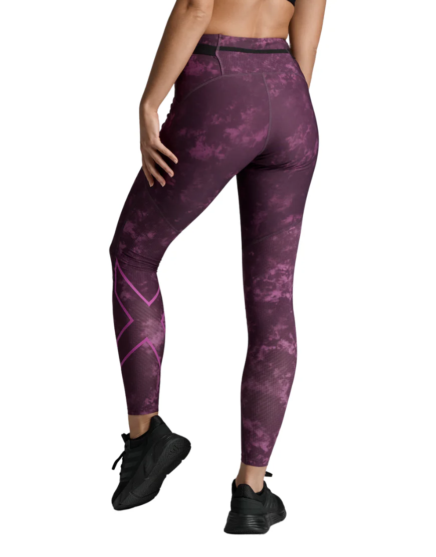 Women's Aero Mesh Hi-Rise Compression Tights :Scatter Port - Image 2