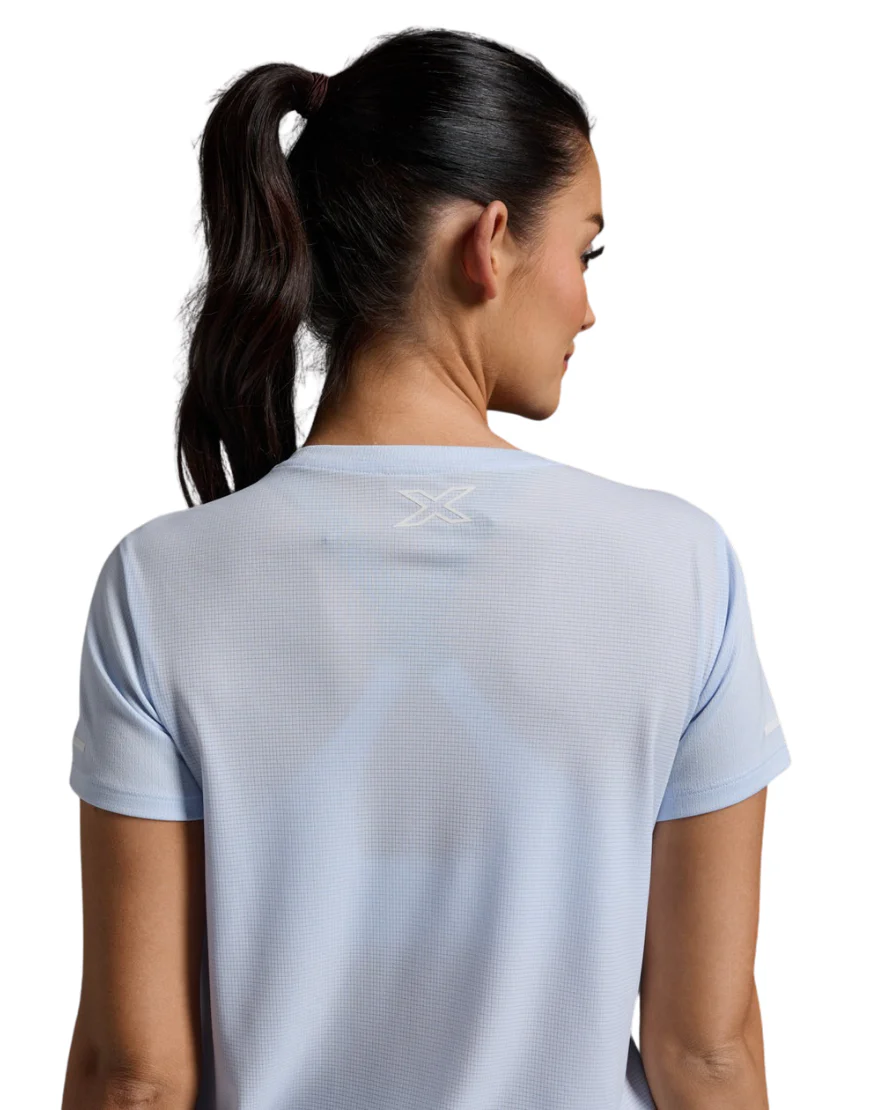 Women's 2XU Aero Running Tee :Halogen | White - Image 4
