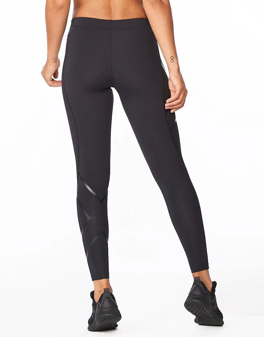 Women's 2XU Core Compression Tights :Black | Nero - Image 3