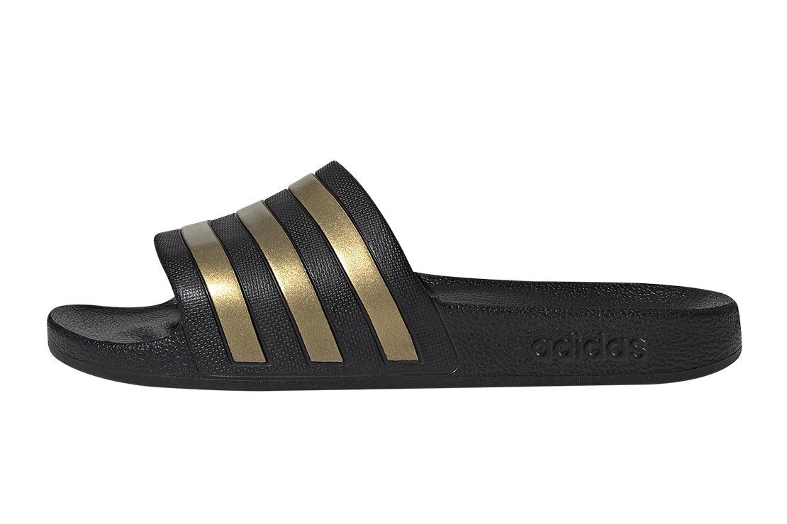 Adilette Aqua Men's Slides :Black | Gold Metallic