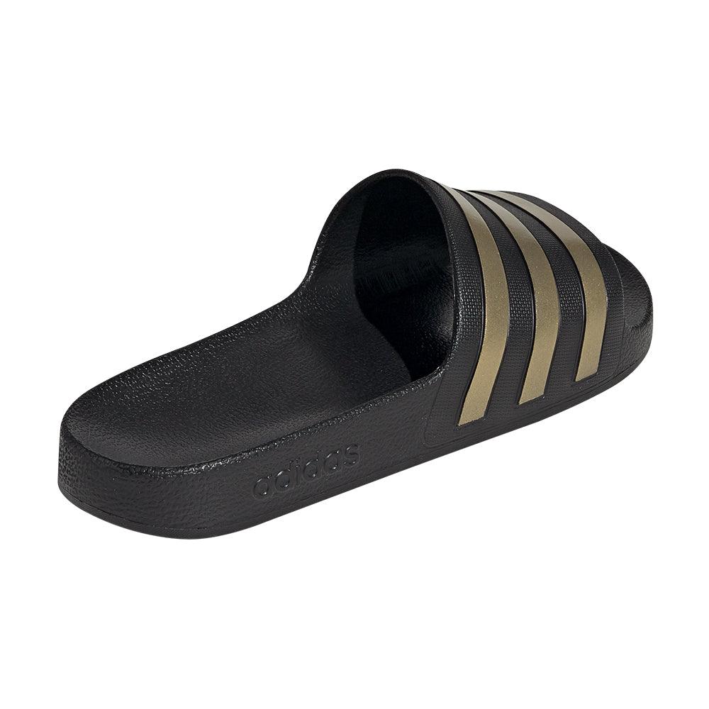 Adilette Aqua Men's Slides :Black | Gold Metallic - Image 4