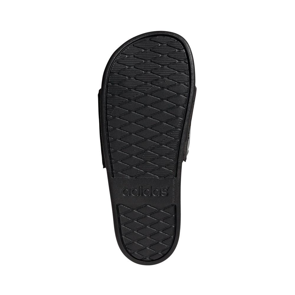 Adilette Comfort Slides Women's :Core Black | Gold Metallic - Image 3