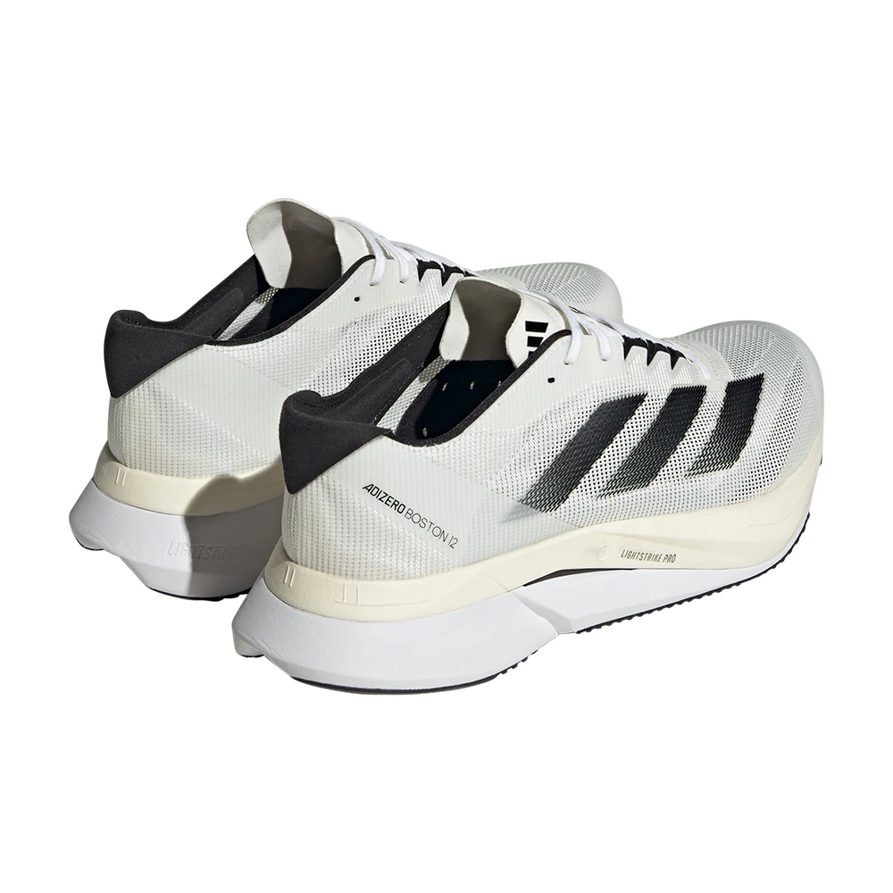 Adizero Boston 12 Men's :Cloud White | Core Black - Image 4
