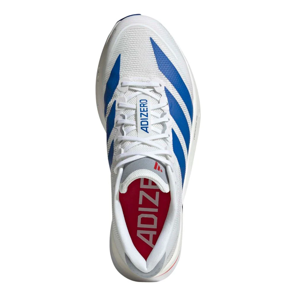 Adizero Boston 13 Men's :Cloud White | Royal Blue - Image 2