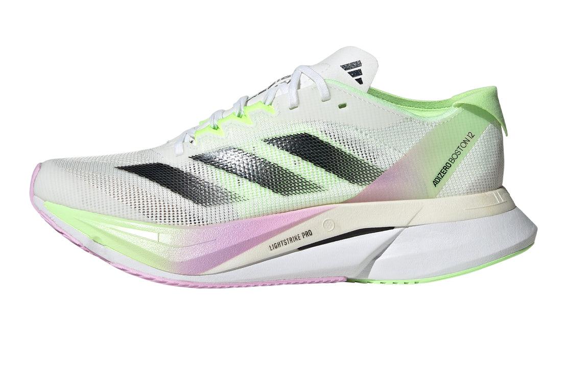 Adizero Boston 12 Women's :Cloud White | Green Spark