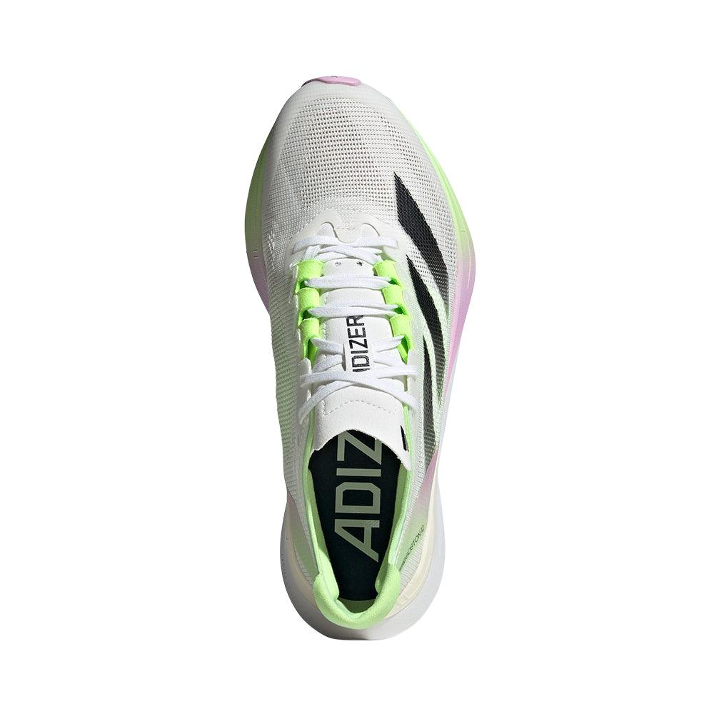 Adizero Boston 12 Women's :Cloud White | Green Spark - Image 3