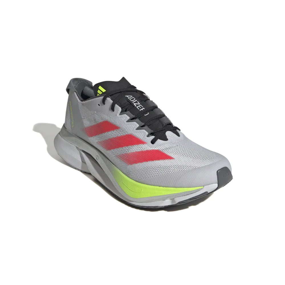 Adizero Boston 12 Men's :Dash Grey | Lucid Red - Image 2