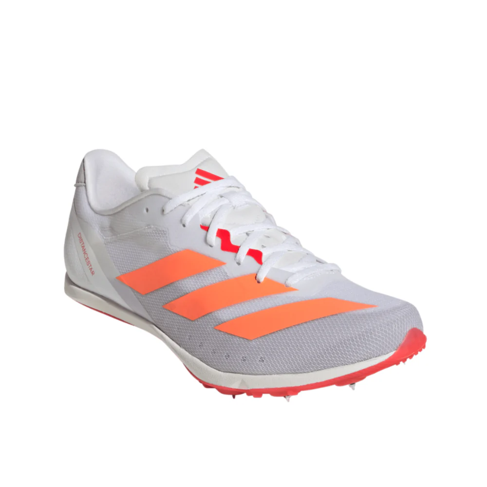 Adizero Distancestar All Genders' :Cloud White | Lucid Orange - Image 2