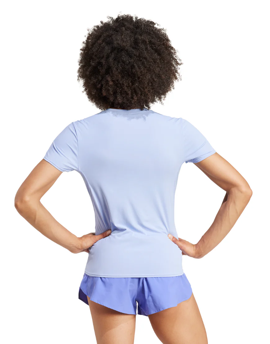 Women's Adizero Essentials Running Tee :Blue Spark - Image 2