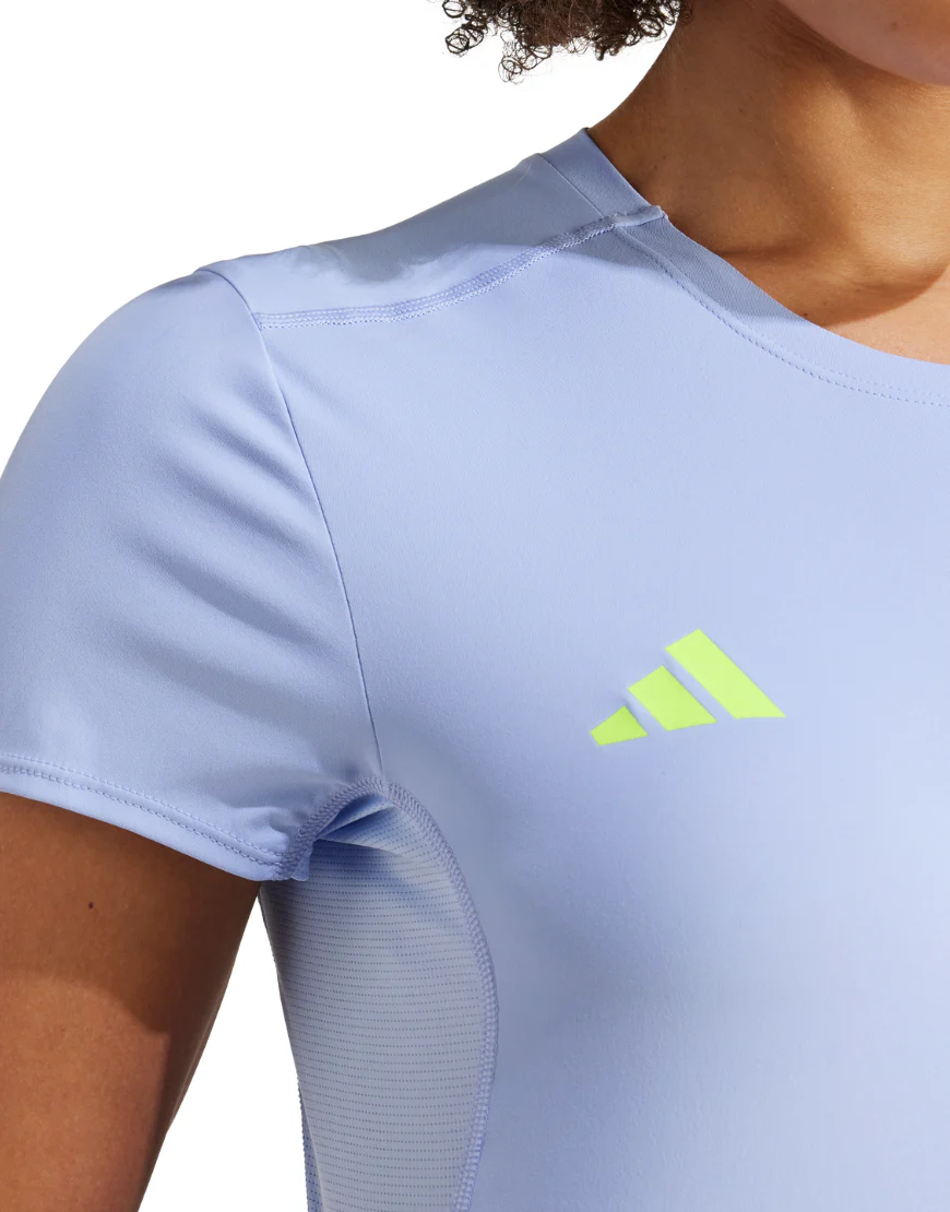 Women's Adizero Essentials Running Tee :Blue Spark - Image 4