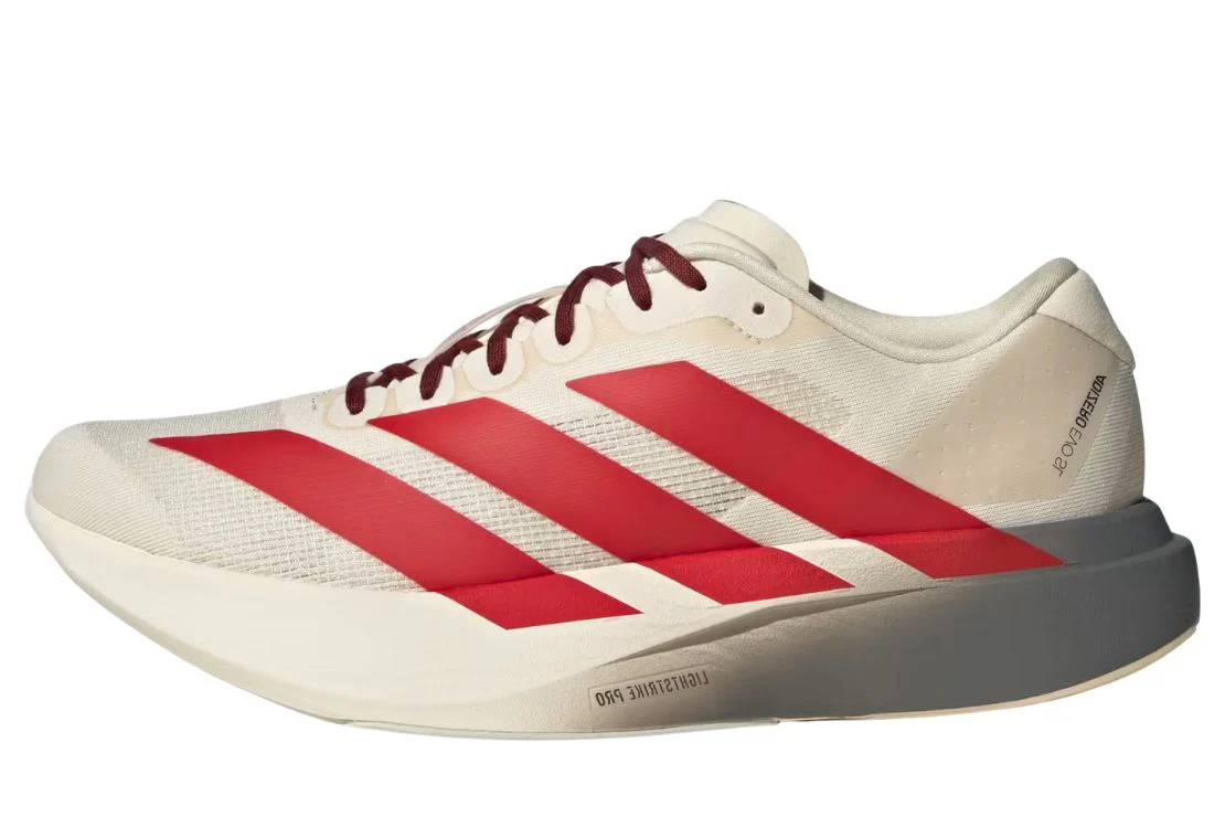 Adizero Evo SL Men's  :Wonder White | Better Scarlet