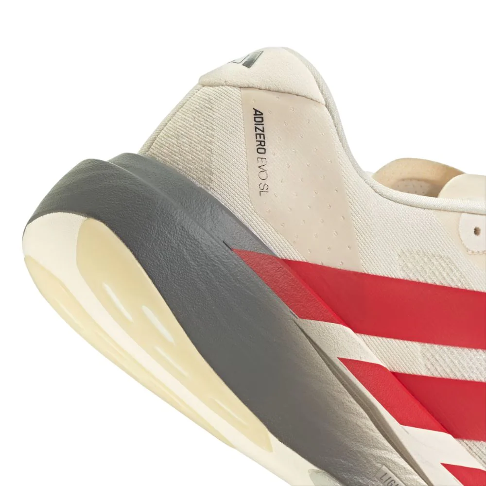 Adizero Evo SL Men's  :Wonder White | Better Scarlet - Image 5