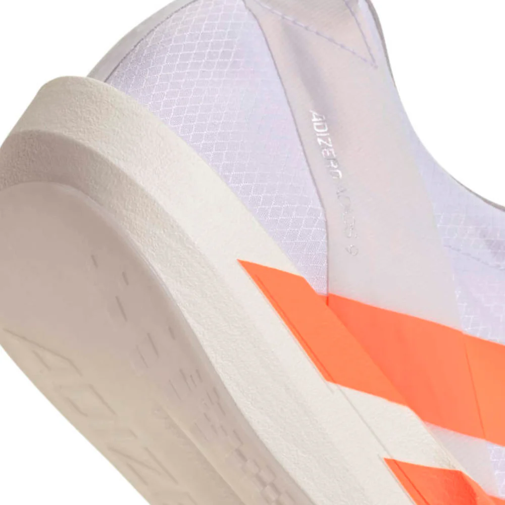 Adizero Adios 9 Men's :Cloud White | Lucid Orange - Image 6