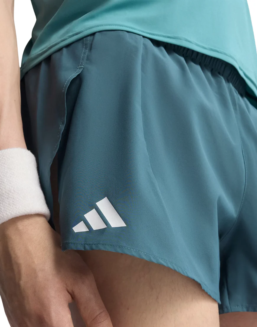 Men's Adizero Essentials Running Split Shorts :Teal Blue - Image 2