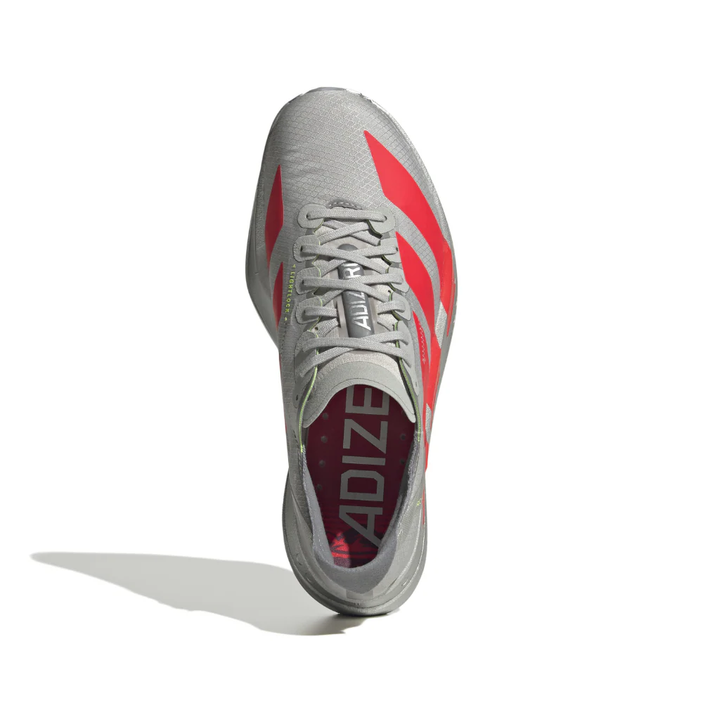 Adizero Adios Pro 4 Women's :Grey | Lucid Red - Image 3