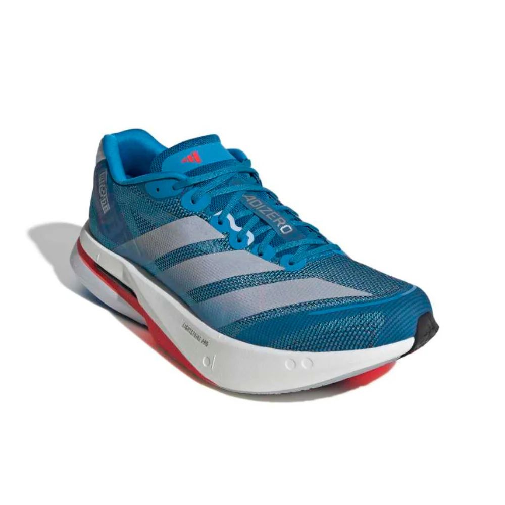 Adizero Boston 13 Men's :Solar Blue | Silver Metallic - Image 2