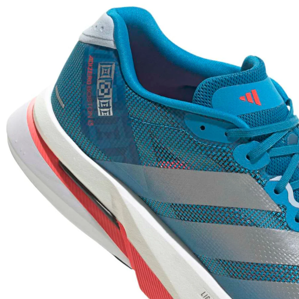 Adizero Boston 13 Men's :Solar Blue | Silver Metallic - Image 3