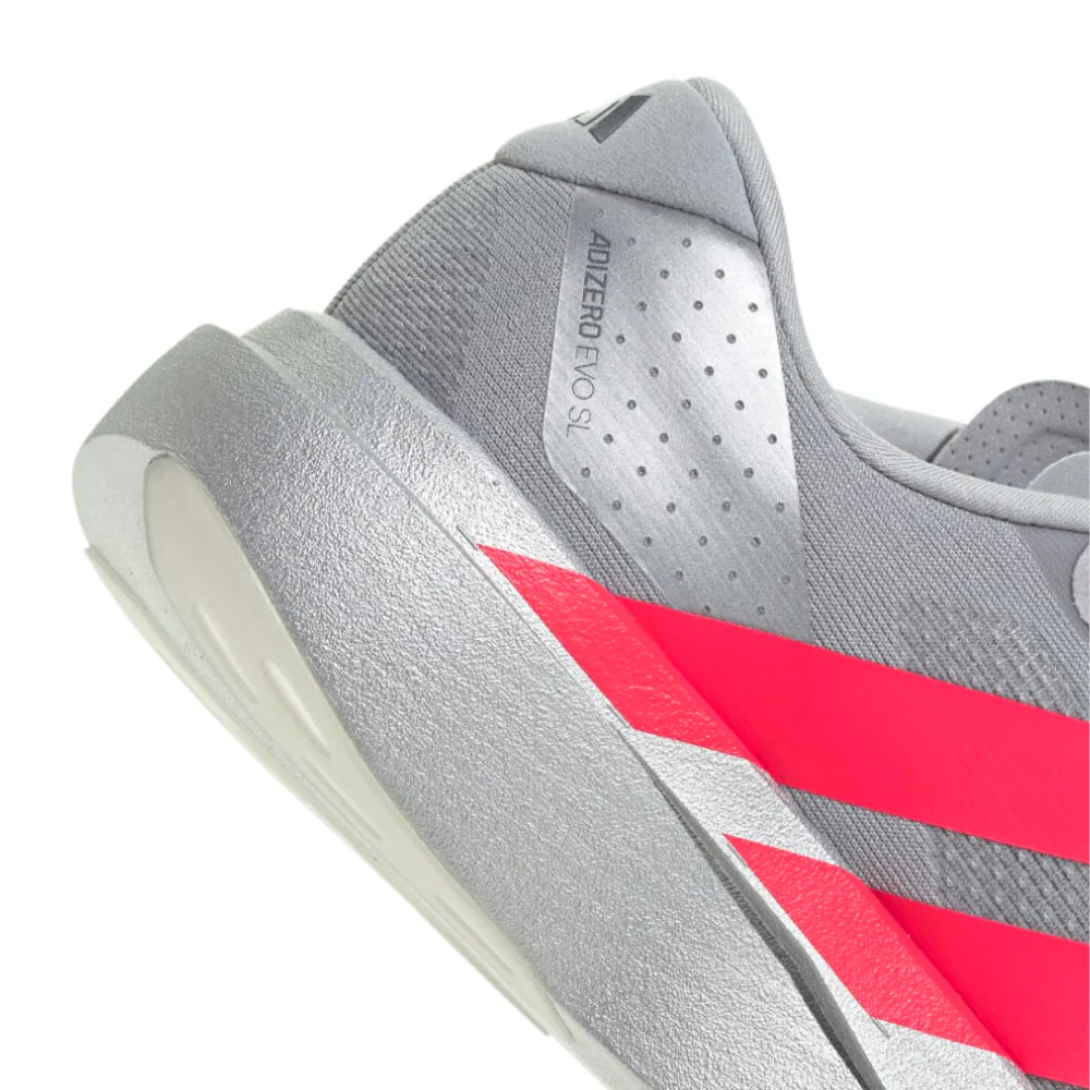 Adizero Evo SL Men's :Silver Metallic | Lucid Red - Image 3