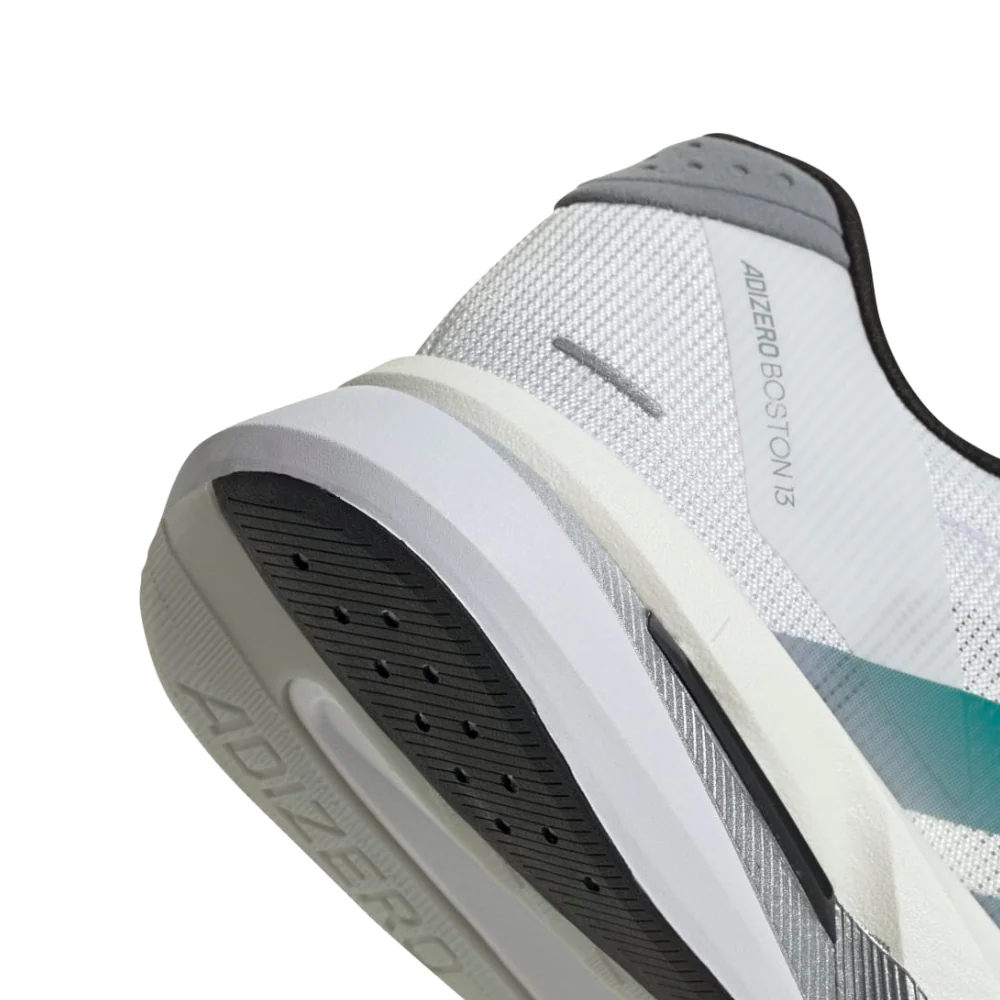 Adizero Boston 13 Men's :Cloud White | Pure Teal - Image 2