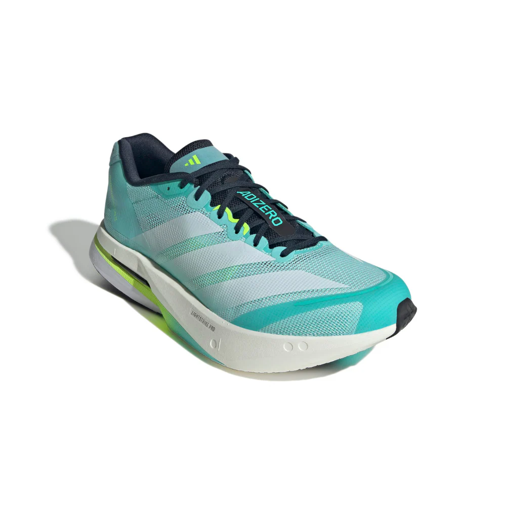 Adizero Boston 13 Men's :Flash Aqua | Cloud White - Image 2
