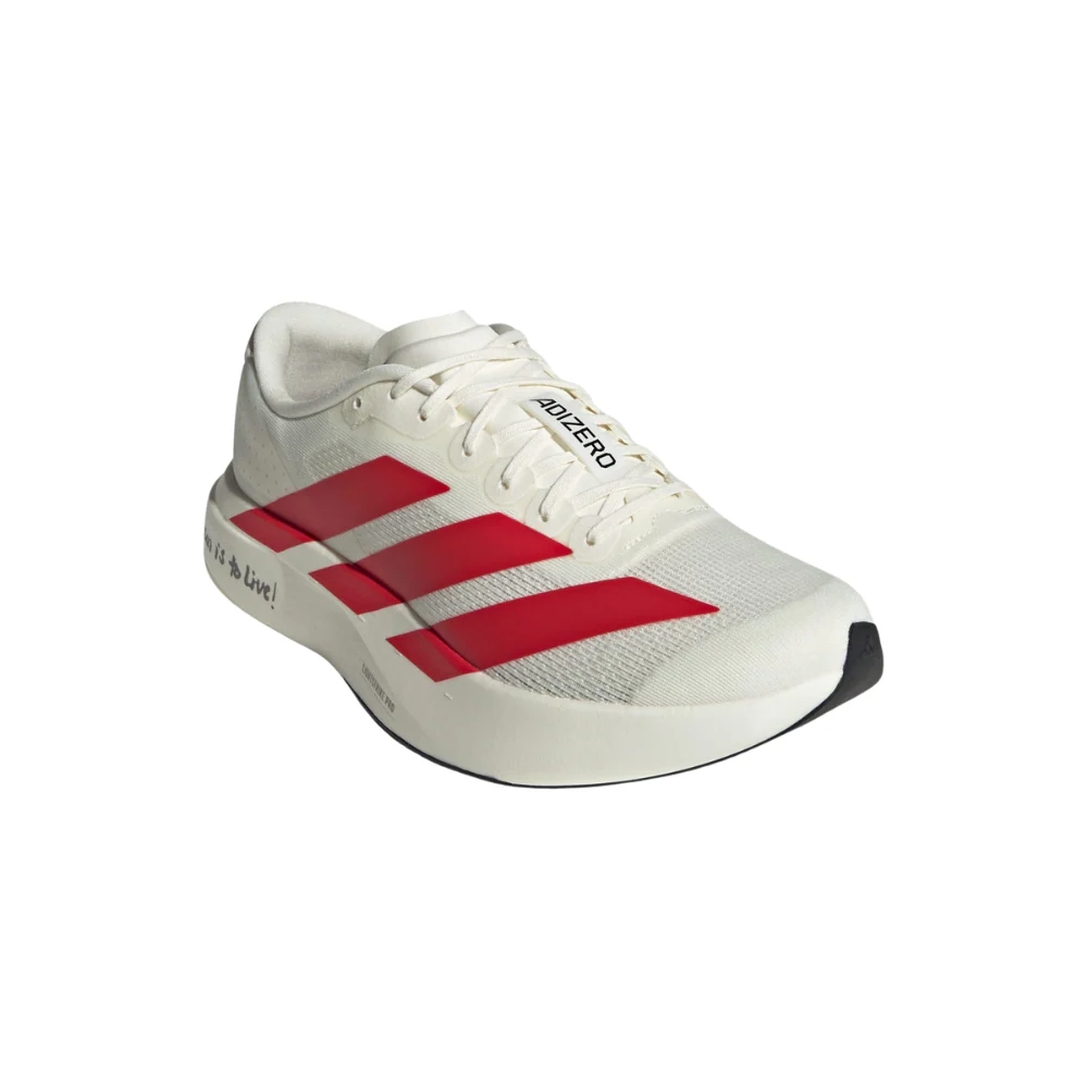 Adizero Evo SL Men's :Cloud White | Better Scarlet - Image 2