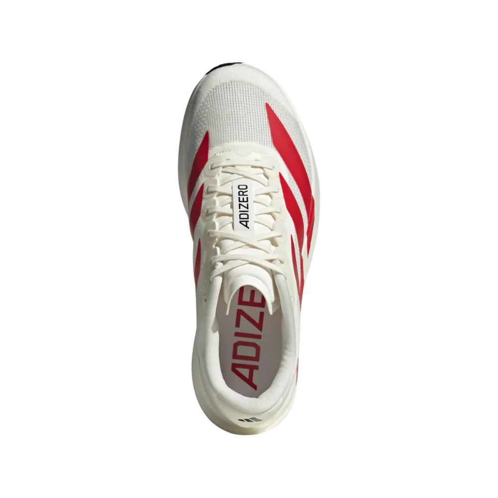 Adizero Evo SL Men's :Cloud White | Better Scarlet - Image 3
