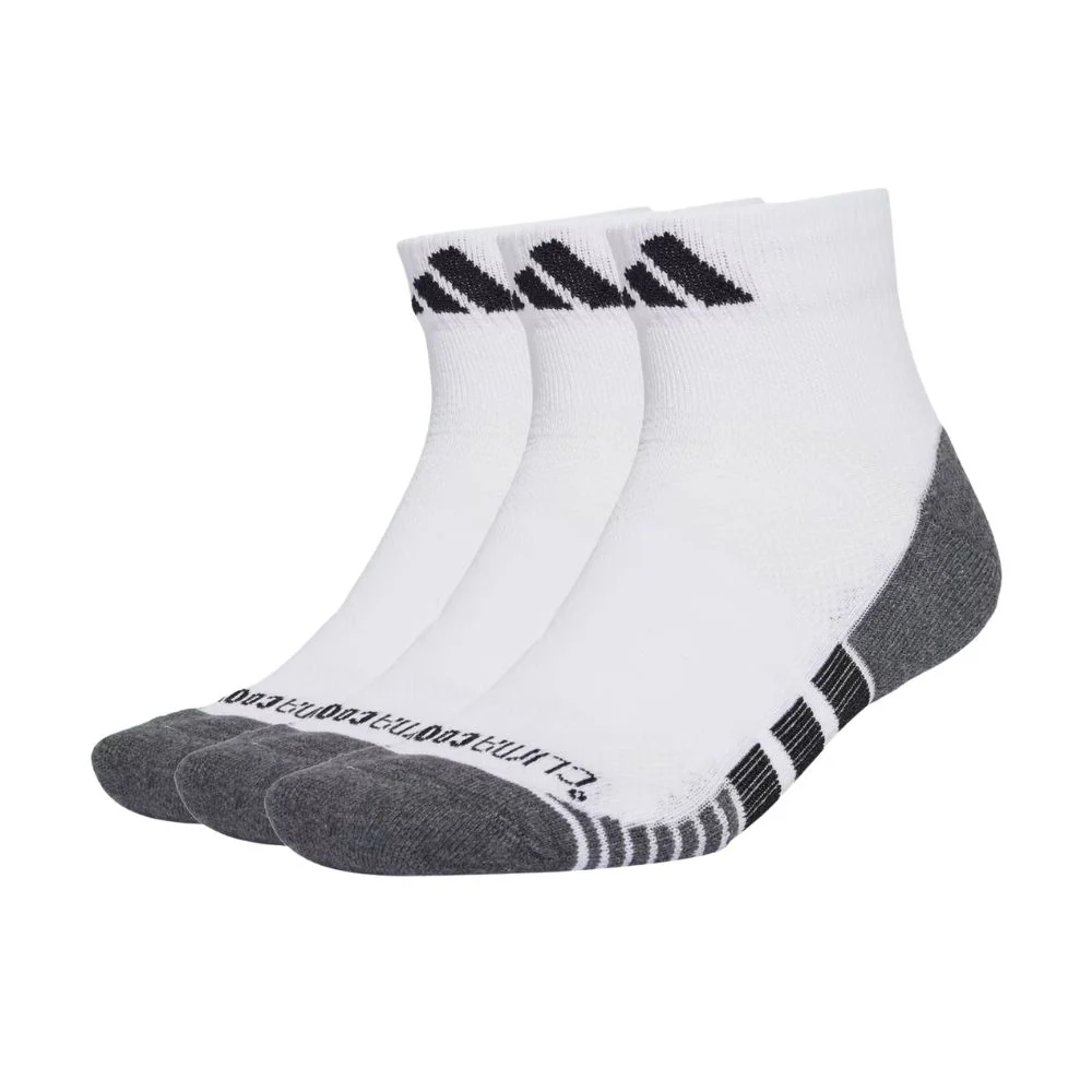 Adidas Performance Climacool Cushioned Quarter Socks 3-Pack :White | Black
