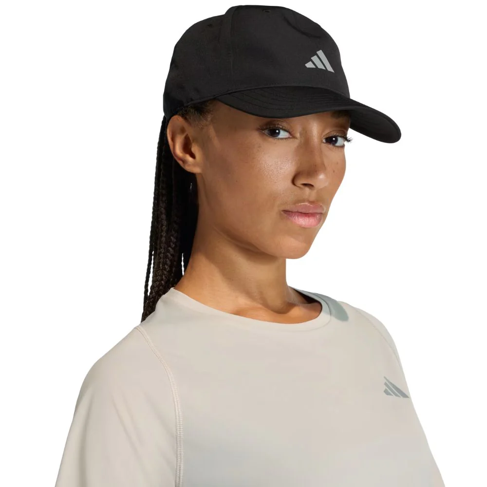 Running Essential Climacool 6 Panel Baseball Cap :Black - Image 3