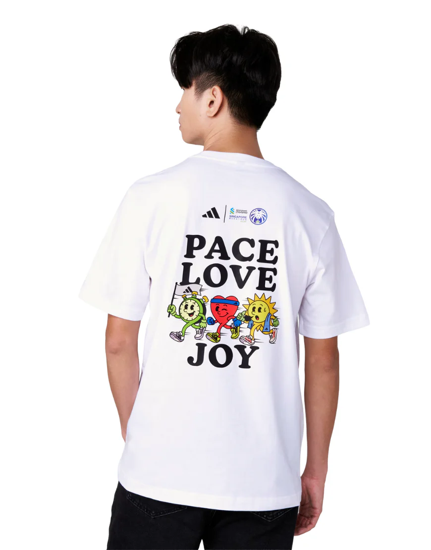 Standard Chartered Singapore Marathon Pace Love Joy Tee: White - Image 2