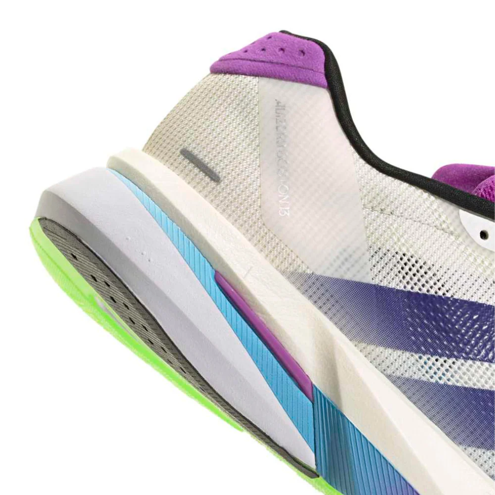 Adizero Boston 13 Women's :Core White | Collegiate Purple - Image 3