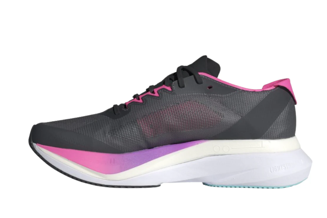 Adizero Boston 12 Women's :Grey Five | Lucid Pink - Image 2