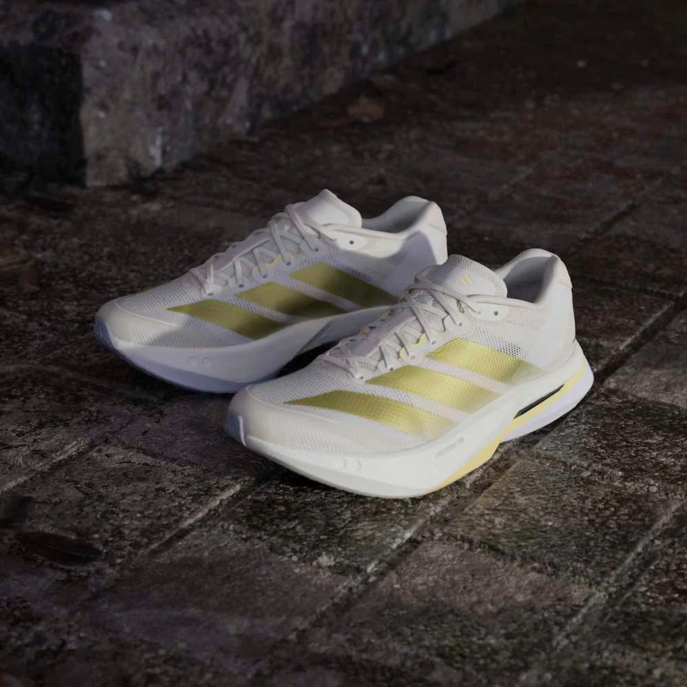 Adizero Boston 13 Women's :Chalk White | Gold Metallic - Image 6