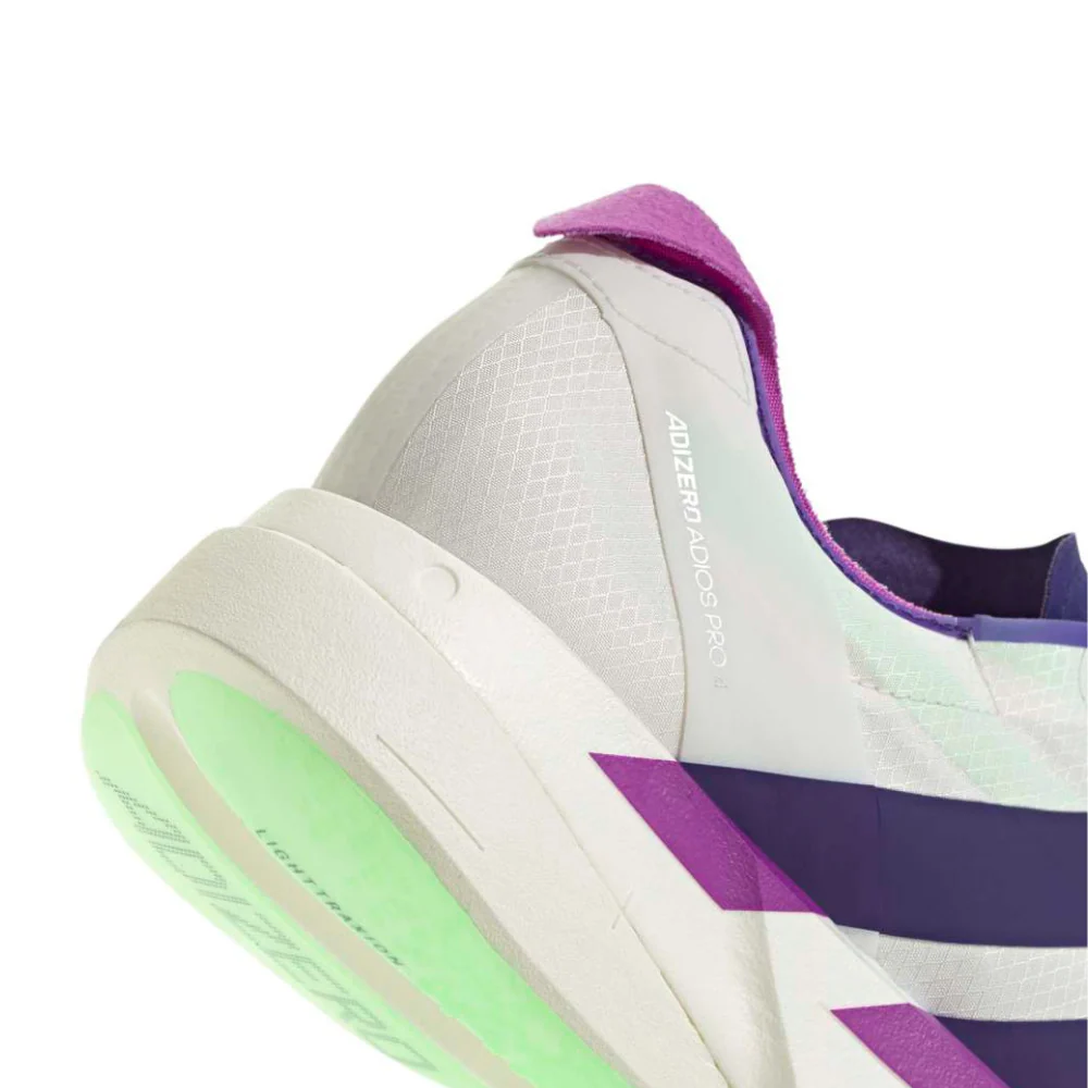 Adizero Adios Pro 4 Men's :Core White | Collegiate Purple - Image 3