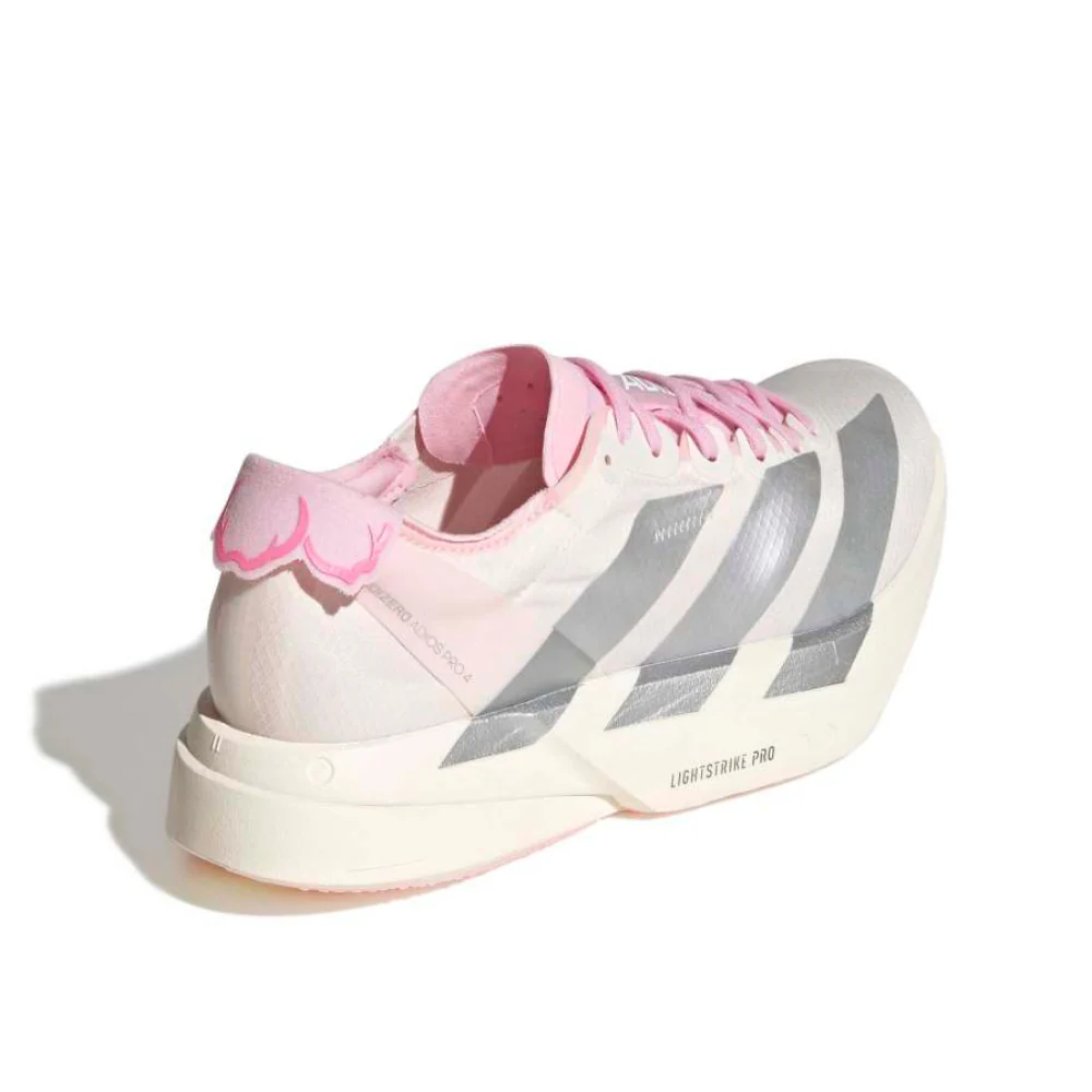 Adizero Adios Pro 4 Women's :Core White | Clear Pink - Image 4