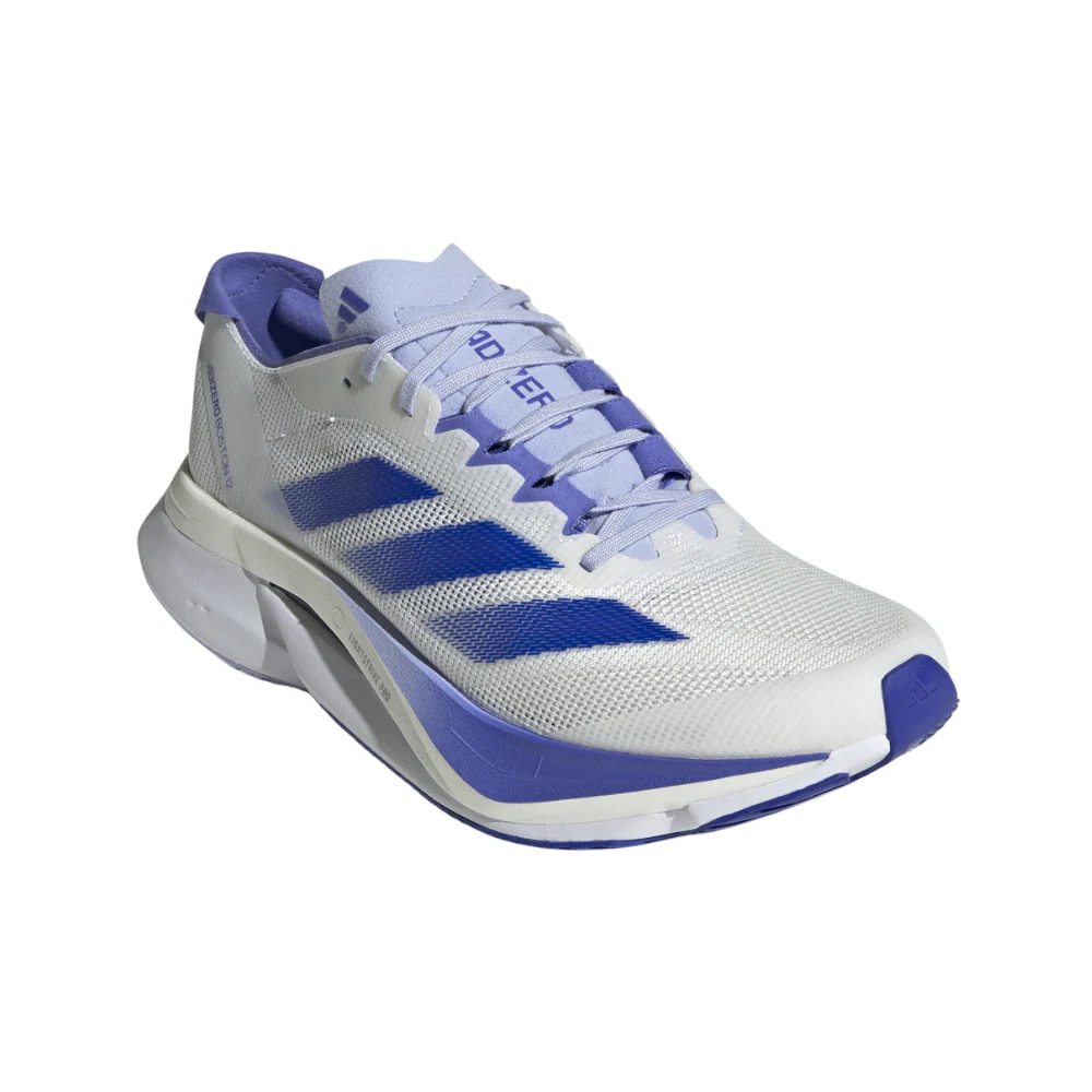 Adizero Boston 12 Women's :Cloud White | Lucid Blue - Image 2