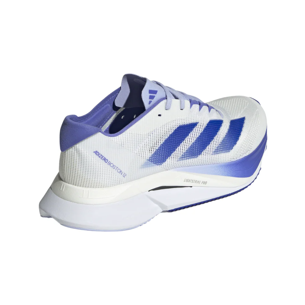 Adizero Boston 12 Women's :Cloud White | Lucid Blue - Image 3