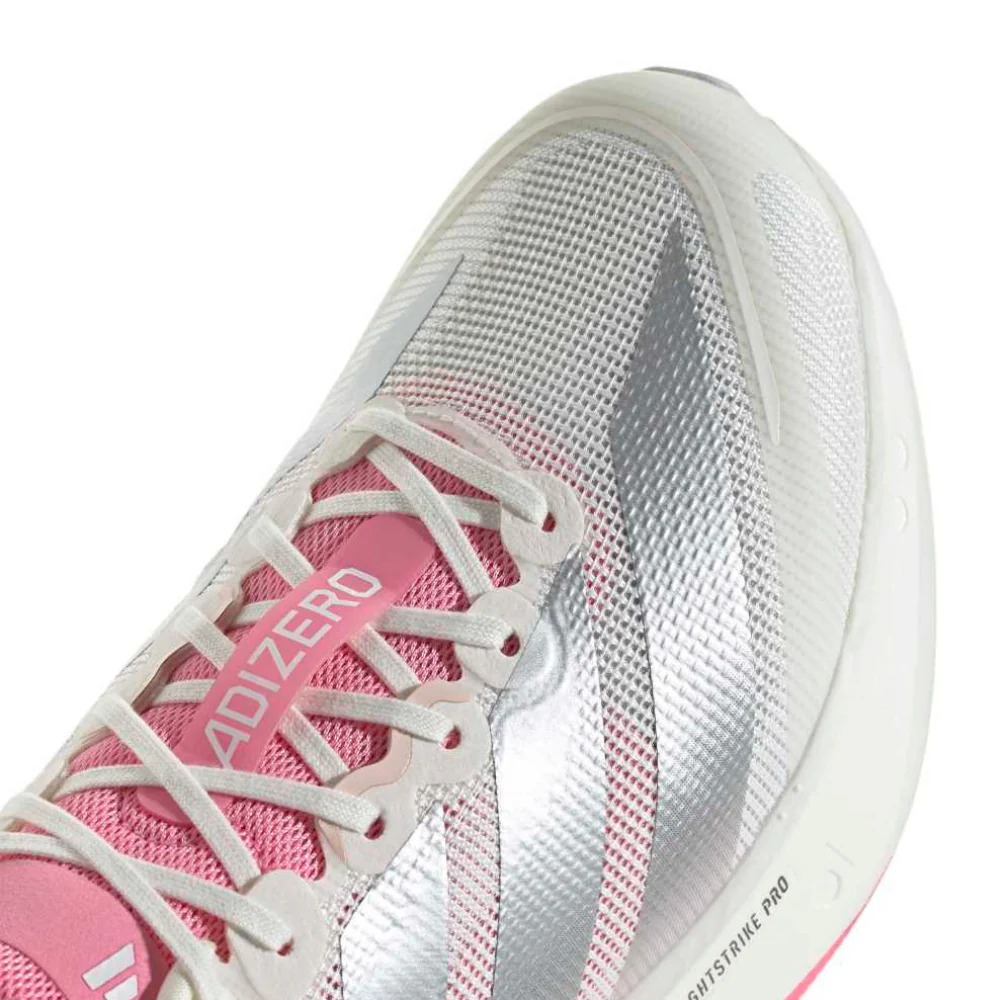 Adizero Boston 13 Men's :Core White | Bliss Pink - Image 4