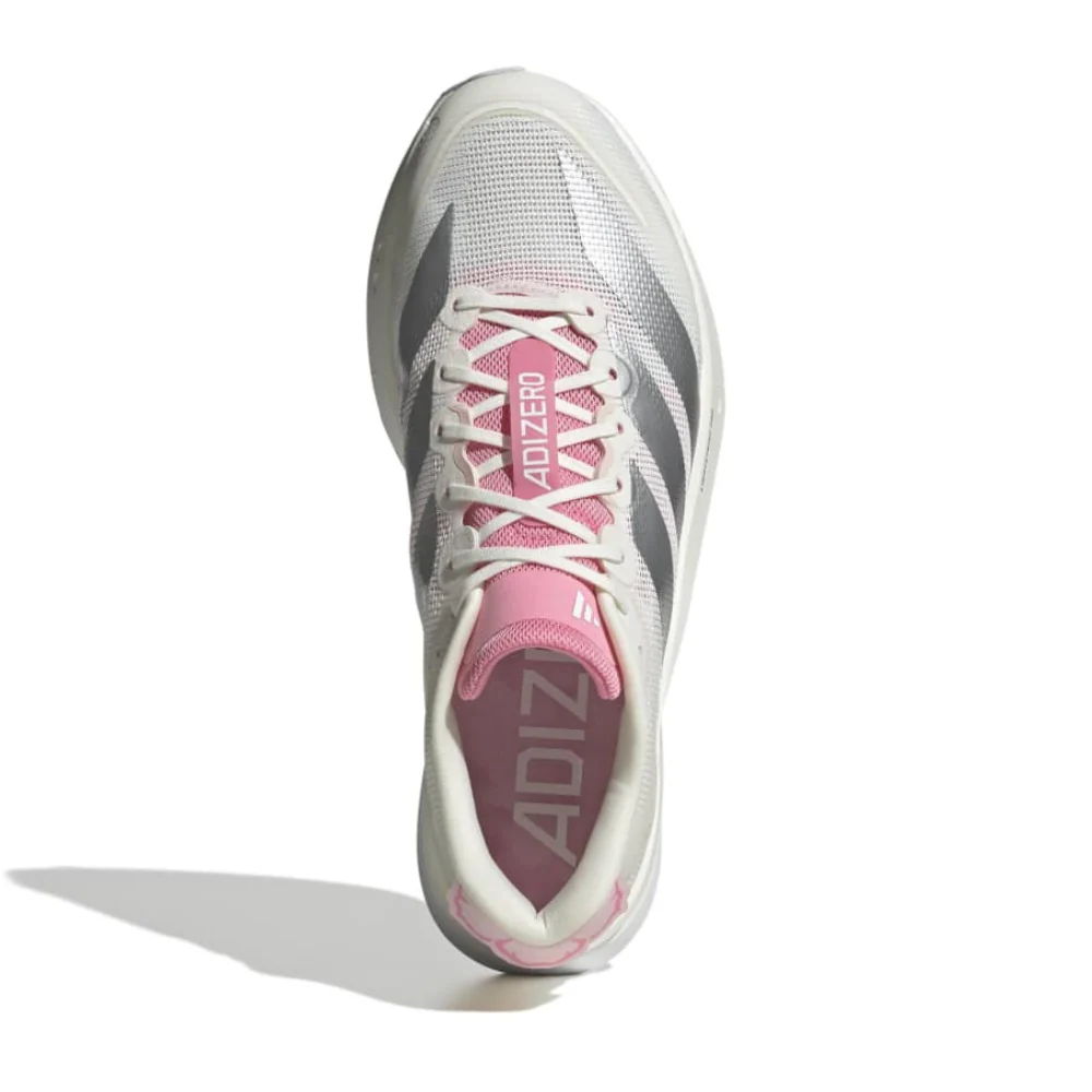 Adizero Boston 13 Men's :Core White | Bliss Pink - Image 6