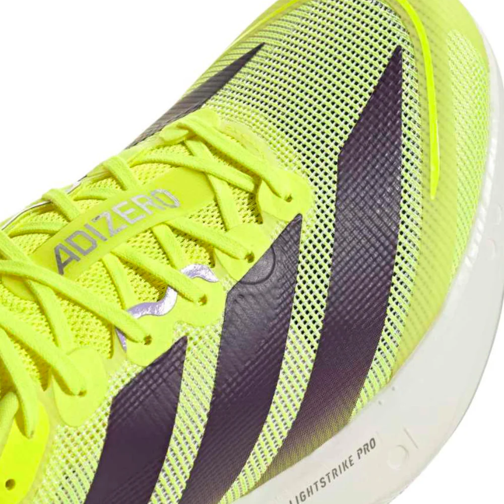Adizero Boston 13 Men's :Solar Yellow | Aurora Plum - Image 3