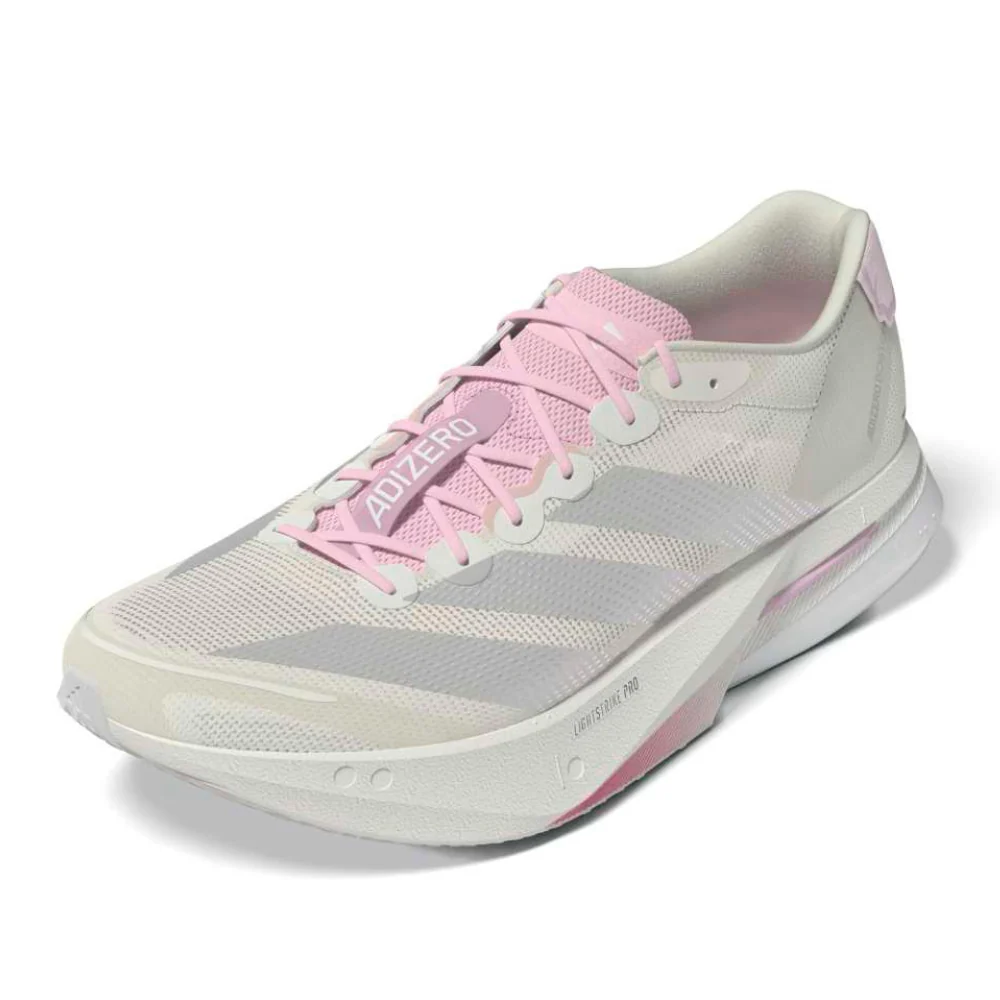 Adizero Boston 13 Women's :Core White | Clear Pink - Image 2