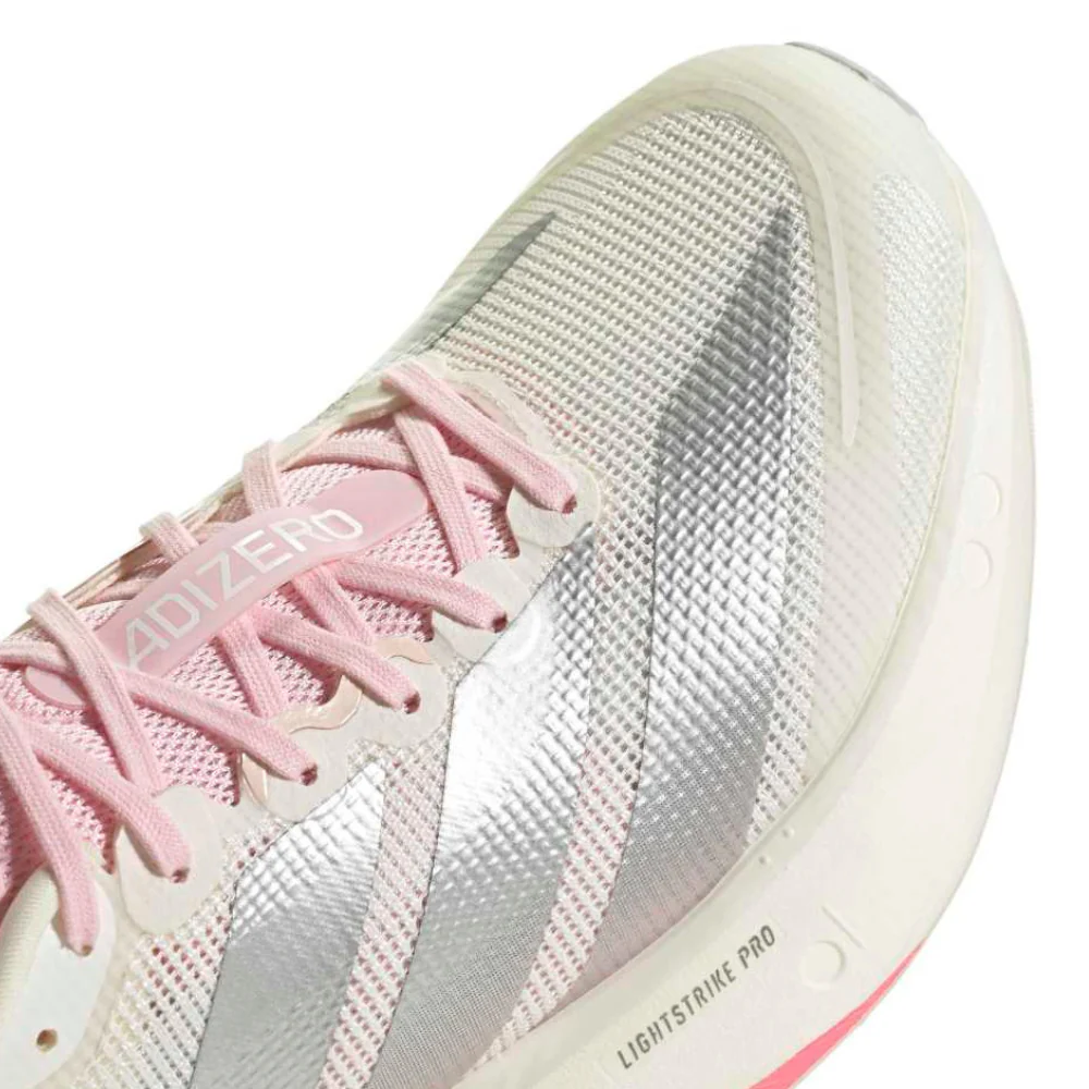 Adizero Boston 13 Women's :Core White | Clear Pink - Image 3