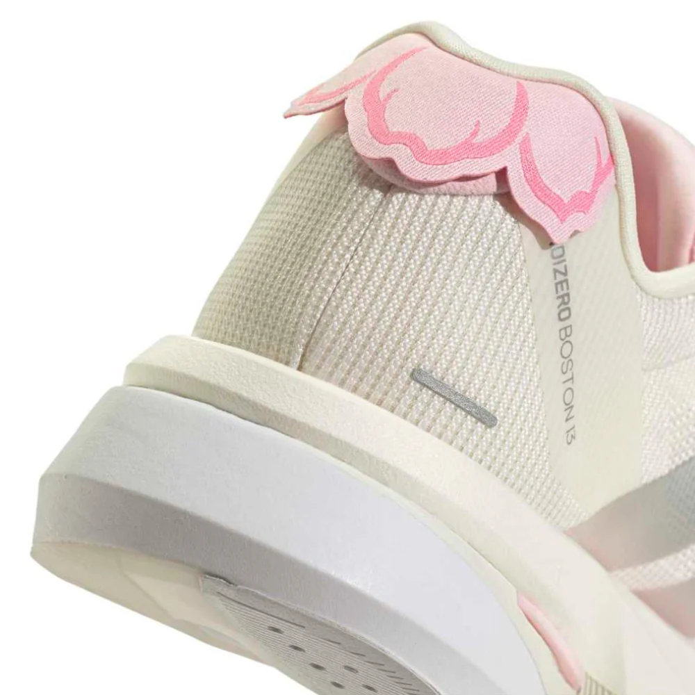 Adizero Boston 13 Women's :Core White | Clear Pink - Image 4