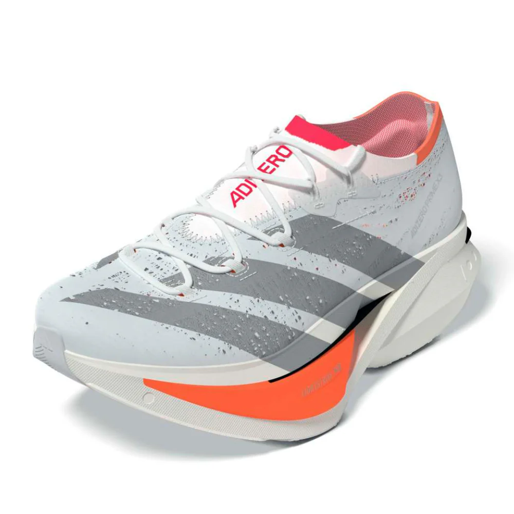 Adizero Prime X3 Strung :Cloud White | Lucid Red - Image 2
