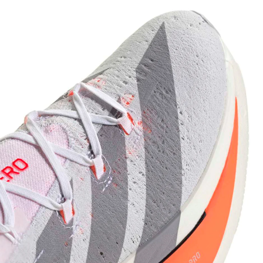 Adizero Prime X3 Strung :Cloud White | Lucid Red - Image 4